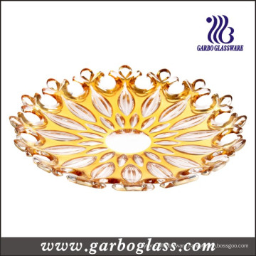 13.6′′ Golden Plating Glass Charger Plate